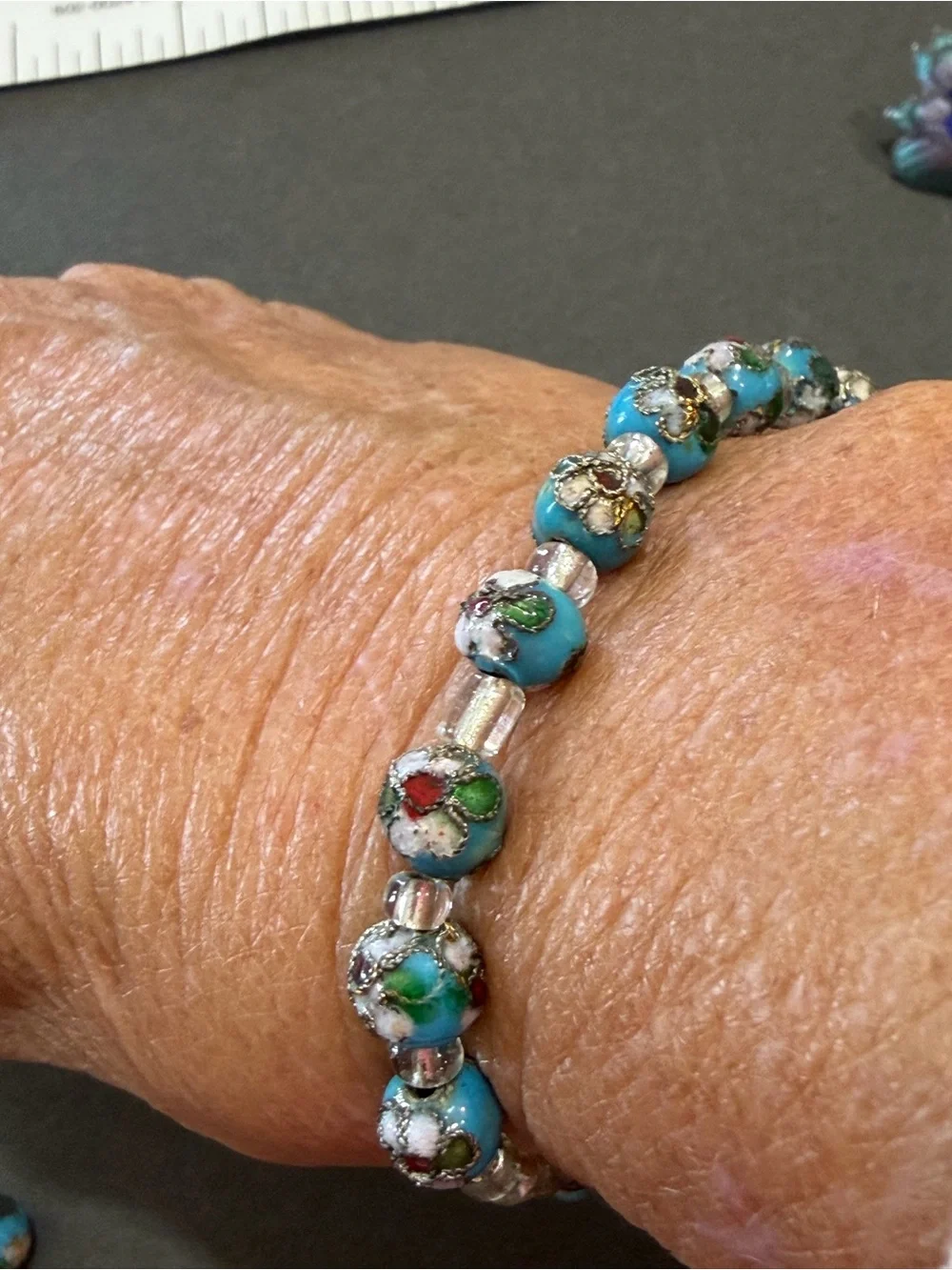 Cloisonne Cross Bracelet from the Vatican Gift store and Earring Set